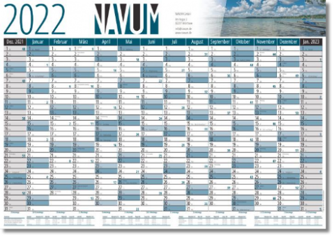 Plakatkalender 2023 mit 14 Monatsspalten